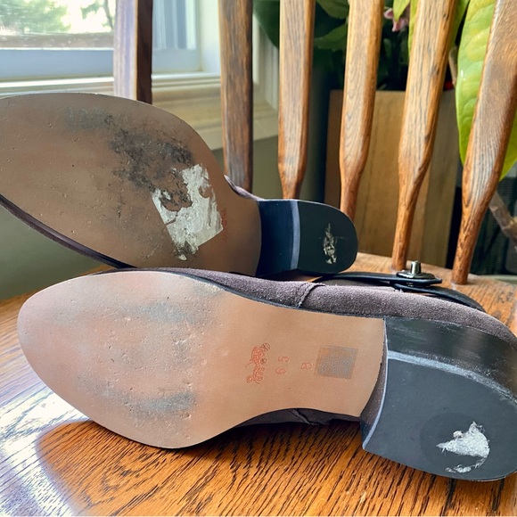 COACH SUEDE Turnlock ANKLE BOOTS BOOTIES 6.5M EXCELLENT Condition Worn Once - Picture 5 of 7